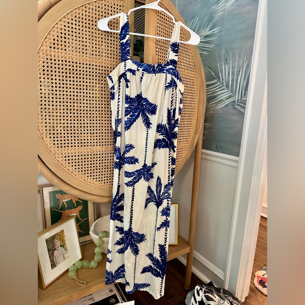 NWT H&M Palm Tree Midi Dress
